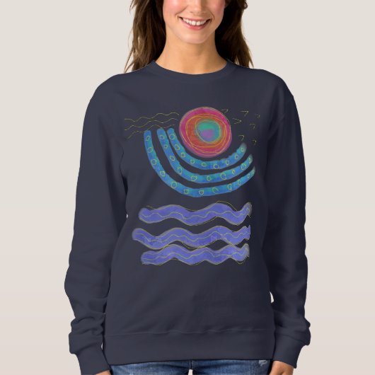 Sweatshirt Art Abstrait original à porter (Devant)