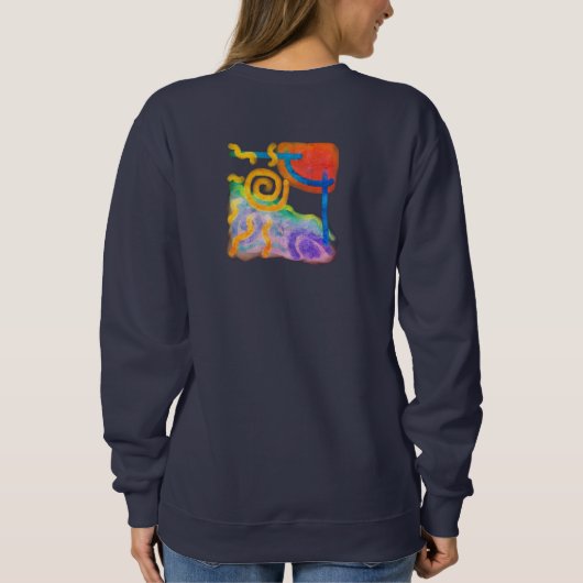 Sweatshirt Art Abstrait original à porter (Dos)