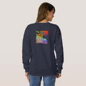 Sweatshirt Art Abstrait original à porter (Dos entier)