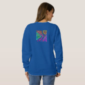 Sweatshirt Art Abstrait original à porter (Dos entier)