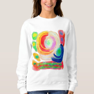 Sweatshirt Art Abstrait original coloré à porter