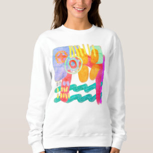 Sweatshirt Art Abstrait Portable Coloré