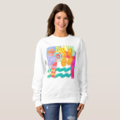 Sweatshirt Art Abstrait Portable Coloré (Devant entier)