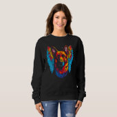 Sweatshirt Art Angel Wings German Shepherd Dog (Devant entier)
