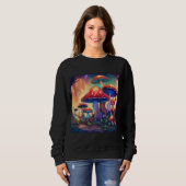 Sweatshirt art cactus couleur eau (Devant entier)