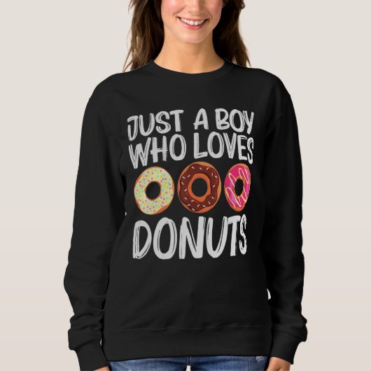 Sweatshirt Art cool Donut Pour Garçons Enfants Sucre Glaqué C (Devant)