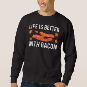 Sweatshirt Art de bacon cool pour hommes femmes porc lanières