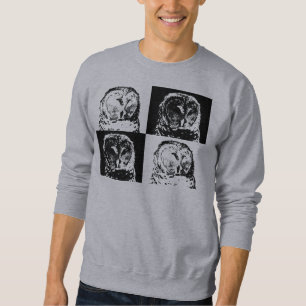 Sweatshirt Art de bruit de hibou barré de B/W
