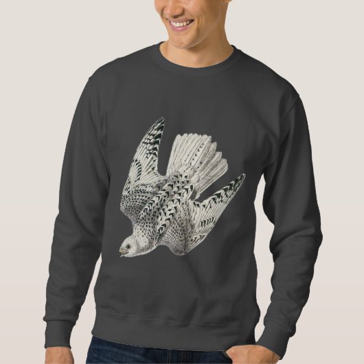 Sweatshirt Art de cru de plongée de faucon de Gyrfalcon (Devant)