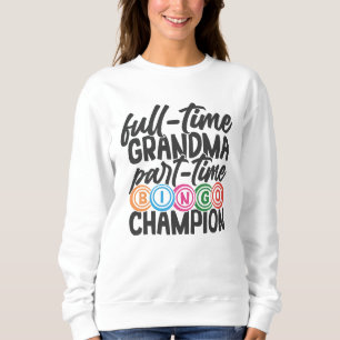 Sweatshirt Art de mots de grand-mère de bingo mignon