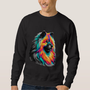 Sweatshirt Art de peinture dégoulinante Chien Keeshond Keesho