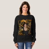 Sweatshirt art déco, fille de nageoire, cru, grand Gatsby, (Devant entier)