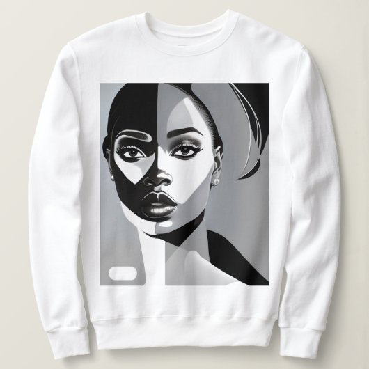 Sweatshirt Art Deco Girl (Design devant)