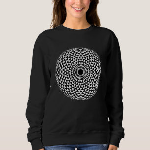 Sweatshirt Art géométrique mandala noir spirituel