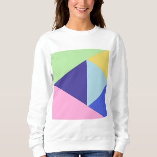 Sweatshirt art géométrique multicolore