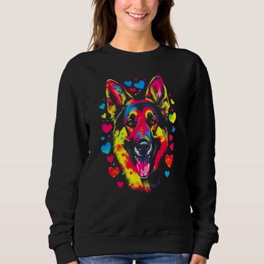 Sweatshirt Art German Shepherd Dog  1 (Devant)