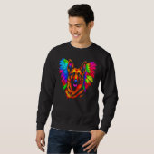 Sweatshirt Art German Shepherd Dog Angel Wing (Devant entier)