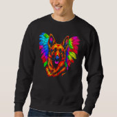 Sweatshirt Art German Shepherd Dog Angel Wing (Devant)