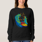 Sweatshirt Art German Shepherd Dog Cool Surf (Devant)