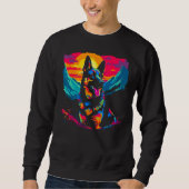 Sweatshirt Art German Shepherd Dog Hiking (Devant)