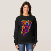 Sweatshirt Art Golden Retriever Dog (Devant entier)