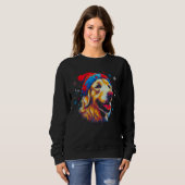 Sweatshirt Art Golden Retriever Dog Xmas (Devant entier)