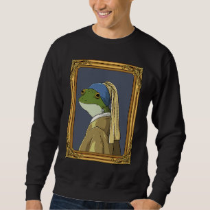 Sweatshirt Art History Frog Beaux Arts Vermeer Girl pour