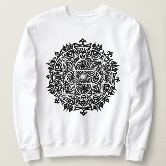 Sweatshirt Art hypnotique complexe de mandala (Design devant)