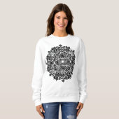 Sweatshirt Art hypnotique complexe de mandala (Devant entier)
