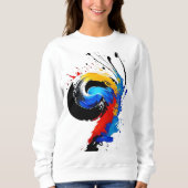 Sweatshirt art multicolore (Devant)