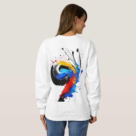 Sweatshirt art multicolore (Dos entier)