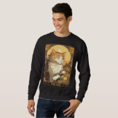 Sweatshirt Art Nouveau The Sun Tarot Card Cat Taro (Devant entier)