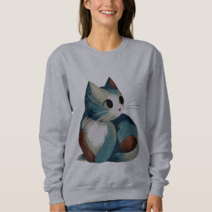 Sweatshirt Art numérique de chat coloré