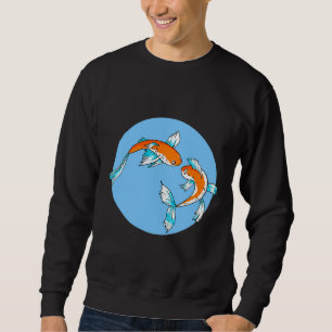 Sweatshirt Art numérique de poisson de Koi