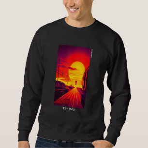 Sweatshirt Art Otaku Rétro Synthwave Japonais Vaporwave des a