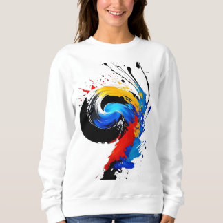 Sweatshirt art par multi-couleurs