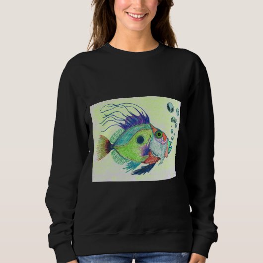Sweatshirt Art Poisson De Sharon Cummings (Devant)