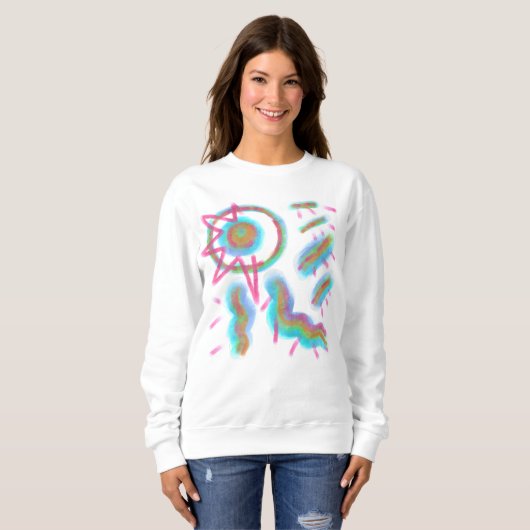 Sweatshirt Art portable Abstrait original (Devant entier)