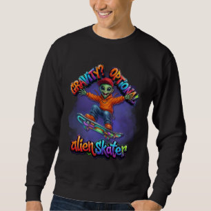 Sweatshirt Art spatial Hoverboard Alien Skateur Gravité facul