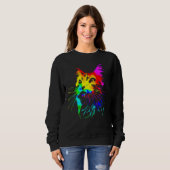 Sweatshirt Art Tie Dye Cat Splash (Devant entier)