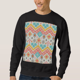 Sweatshirt Art tribal : imprimé géométrique boho.