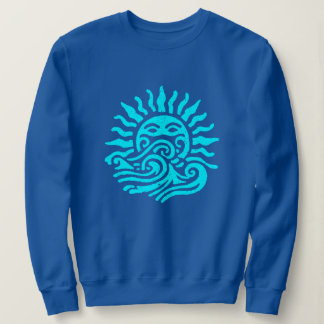 Sweatshirt Art tribal soleil et vagues océaniques