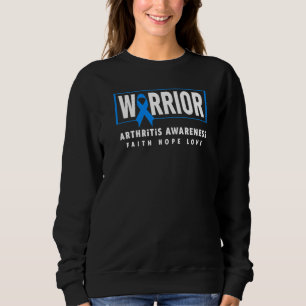 Sweatshirt Arthrite Guerrier Bleu Ruban Sensibilisation à l'a