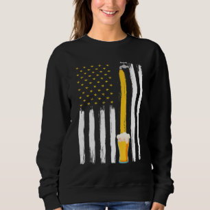 Sweatshirt Artisanat Beer American Flag USA 4 juillet Brasser