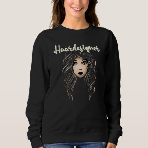 Sweatshirt Artiste des cheveux Elégant Belle femme Hairdre vi
