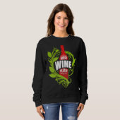 Sweatshirt Artistic Gatherings Of Lovable Wine Humorous Quote (Devant entier)