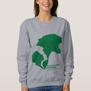 Sweatshirt Arts personnalisables Lycée Silhouettes vertes