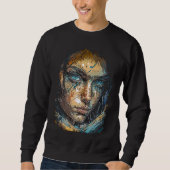 Sweatshirt Artwork Fantasy Portrait of a Beautiful Woman with (Devant)