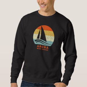 Sweatshirt Aruba West Indies Voilier Vintage Vacatio