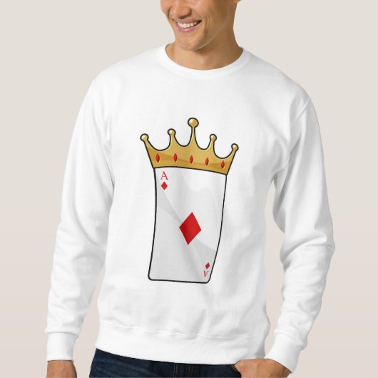 Sweatshirt As de Carreau avec Couronne de Roi (Devant)